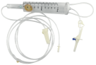 BURETTE-TYPE INFUSION SETS FOR SINGLE USE