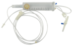 BURETTE-TYPE INFUSION SETS FOR SINGLE USE
