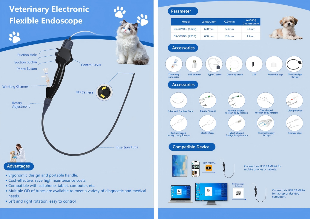 Veterinary Electronic Flexible Endoscope supplier