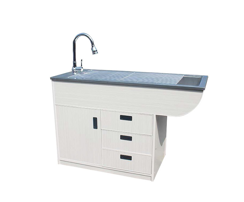 WMV622B Stainless & Wooden Veterinary Wet Table