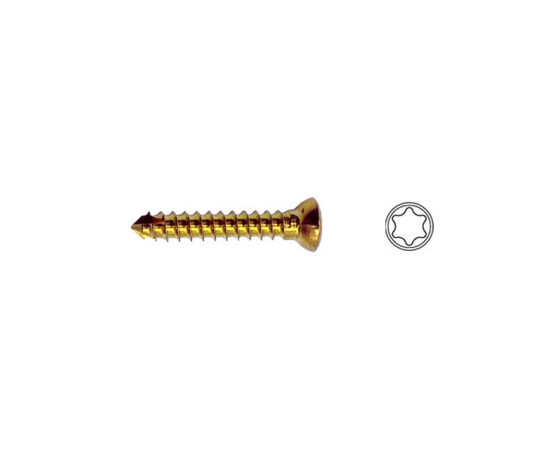 2.7mm Cortex Screw Self-tapping，T10 Torx Matching with ALPS 10/11.5 and TTA System