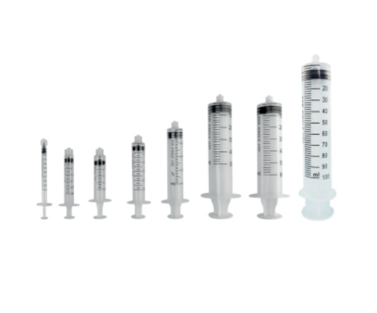 SYRINGES FOR SINGLE USE  THREE PARTS
