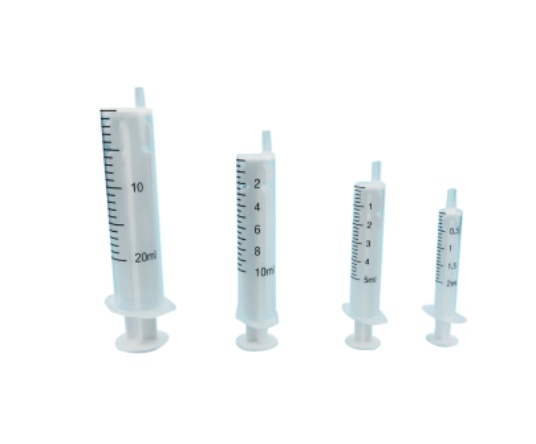 SYRINGES FOR SINGLE USE  TWO PARTS